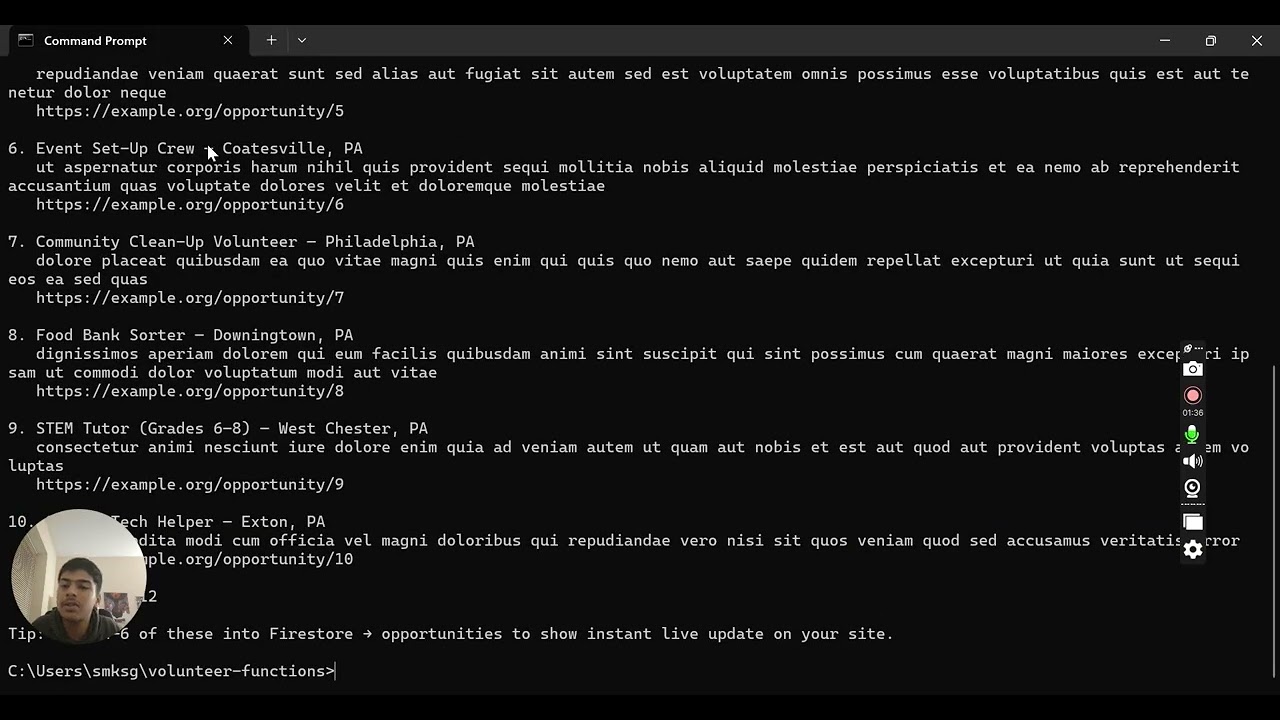 Congressional App Challenge - Volunteer Finder