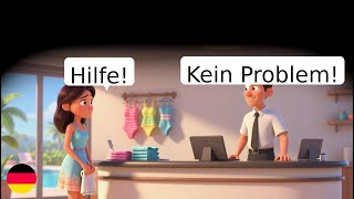 30 Minutes of German Poolside Conversations (A1-A2) | 8 Real-Life Dialogues