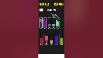Water sort puzzle level 230 #walkthrough #watersortpuzzlegame #watersortpuzzle