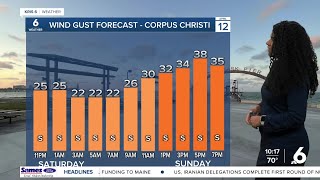 Mostly sunny conditions with increasing winds in the afternoon