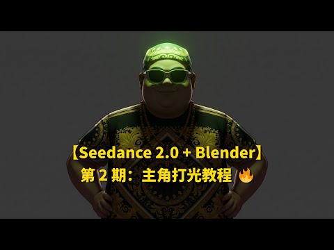 【Seedance 2.0 + Blender】第 2 期：主角打光教程