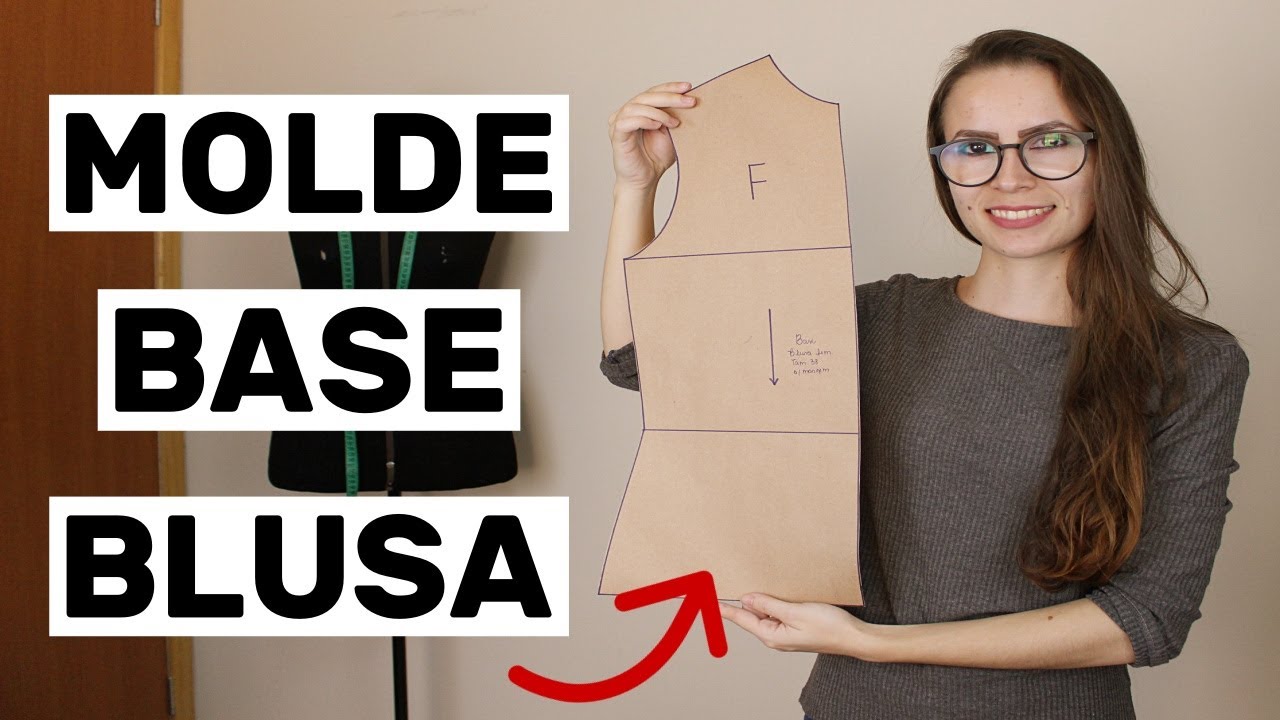Molde base blusa feminina AULA completa 📐📏