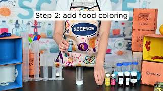 Volcano with baking soda, food coloring and vinegar