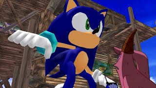 He's just standing there... MENACINGLY (Sonic Adventure Edition)