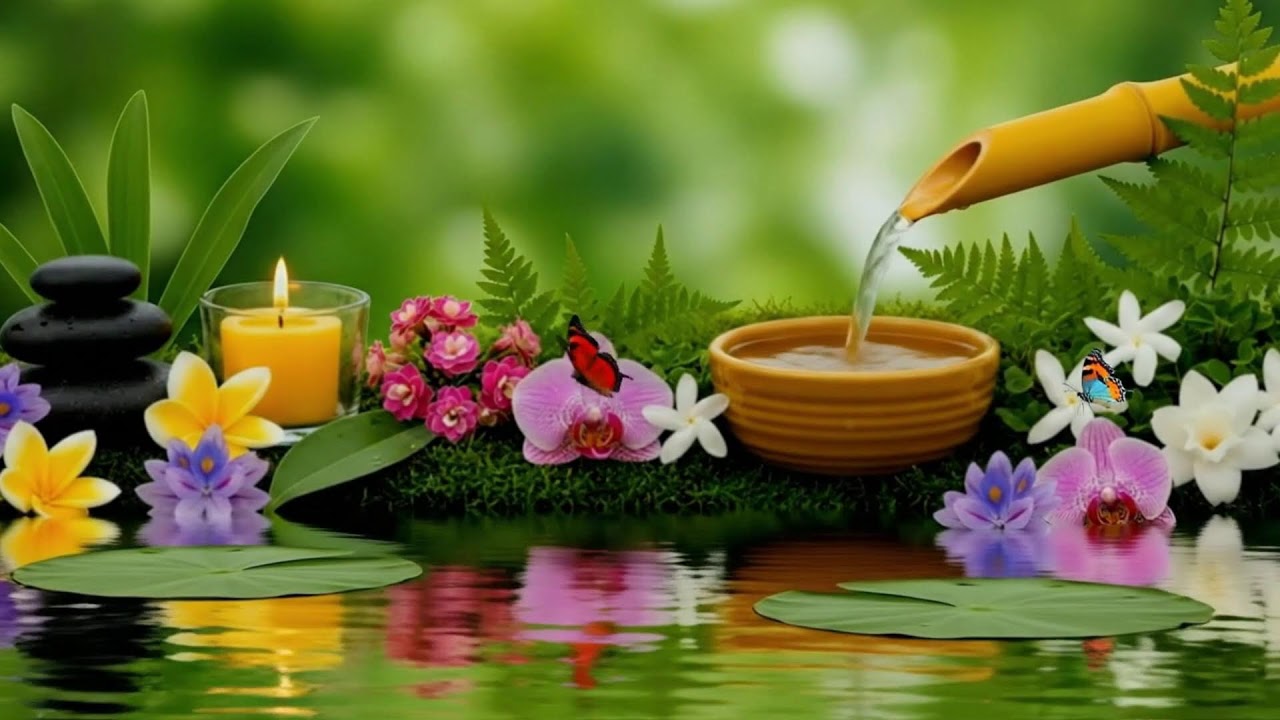 Calming Piano Melodies with Water Flow for Deep Sleep