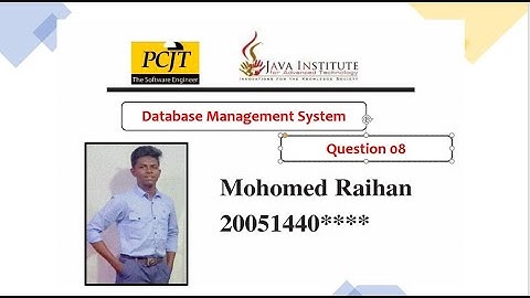 Data Base Task 08 | Write a Search Query Statement | 1st Year | Java Institute