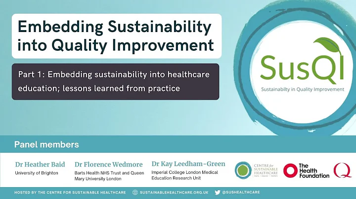 Embedding sustainability into healthcare education; lessons learned from practice
