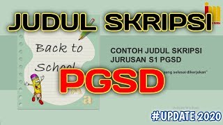 46++ Contoh Contoh Judul Skripsi Pgsd Kuantitatif terbaru