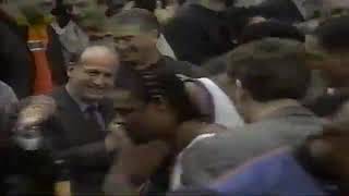 Famous Patrick Ewing hits game winning fadeaway jumper over Dale Davis to beat Pacers (Apr. 10, 2000) Wealth