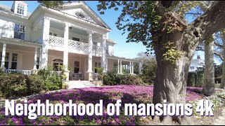 Walking in wealthy American neighborhood  - Spring Lake, New Jersey 🇺🇸 (4k)