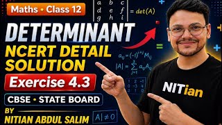 Lecture 3 DETERMINANTS NEW NCERT EX 4.3 solution #maths#determinants#ncertmaths #class12 #2027#