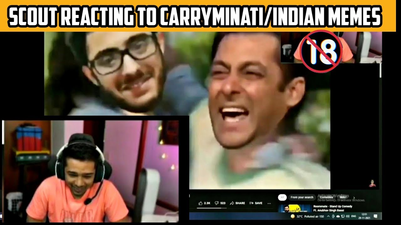 SCOUT REACTING ON FUNNY INDIAN MEMES 2021 [PART 1]