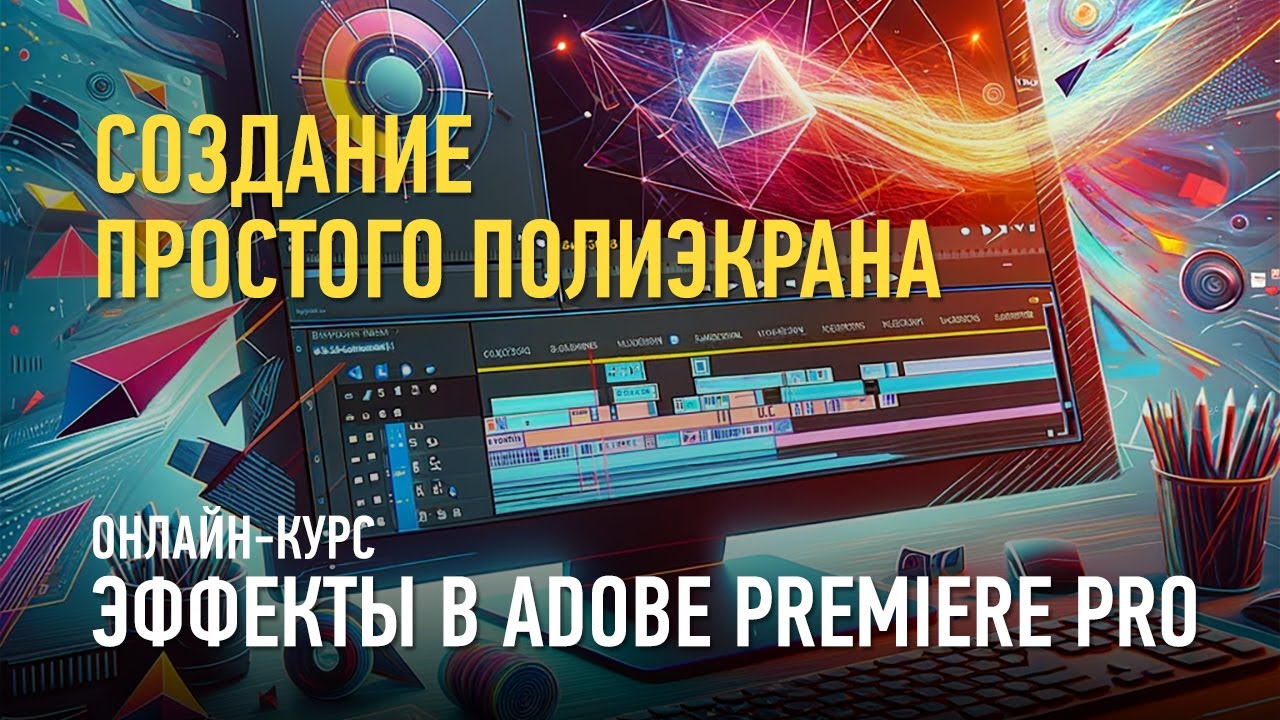Создание простого полиэкрана. Эпизод занятия курса «Эффекты в Adobe Premiere Pro». Дмитрий Ларионов
