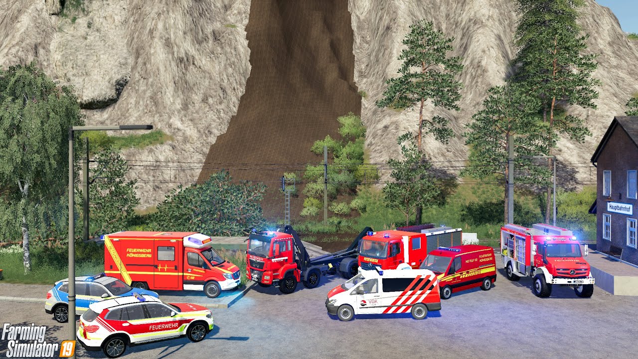 LS19 - Gefährlicher Erdrutsch sorgt fast für eine ZUG Katastrophe! Einsatz für Feuerwehr Königsberg