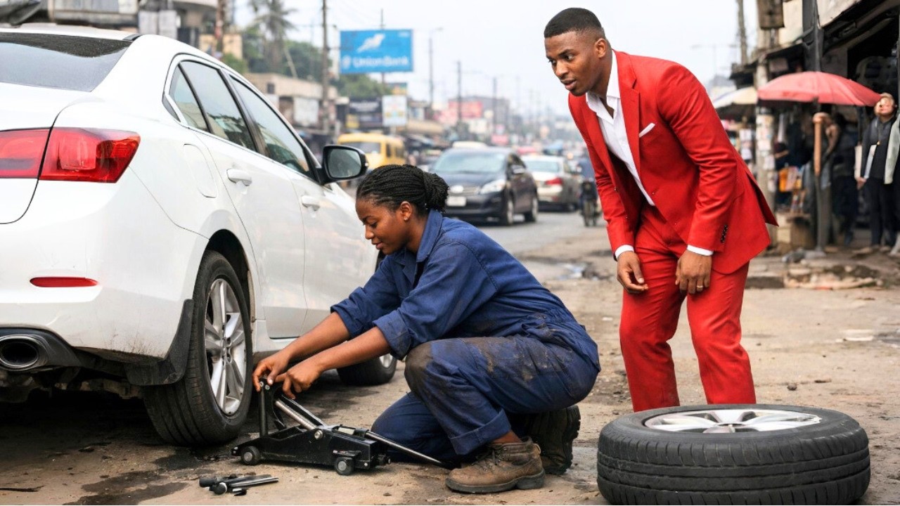 Poor Girl Helps A Stranded Man Change His Tires, The Next Day Something Unexpected Happened #tales 