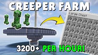 Best beginner CREEPER farm in Minecraft 1.14 - 1.21.x (no cats!) | 3200 Gunpowder Per Hour!