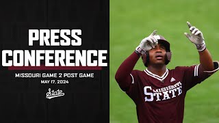 BASEBALL | GAME 2 MISSOURI POST GAME PRESS CONFERENCE