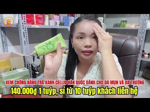Kem Chống Nắng Cellio Dưỡng Da Màu Xanh Lá 70g
