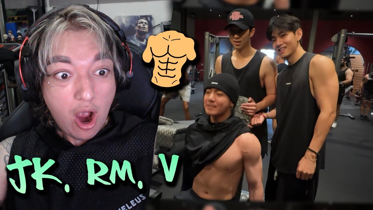 JUNGKOOK, V AND RM WORKING OUT AT THE GYM! LA Vlog ep.1 (feat. BTS) | REACTION