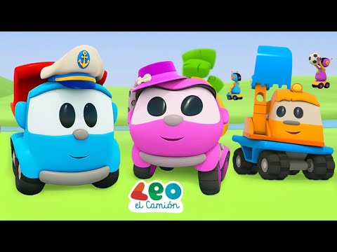 Leo el Pequeño Camión - Videos educativos infantil - Coches de carreras 