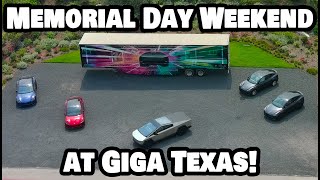 MEMORIAL DAY WEEKEND AT GIGA TEXAS! - Tesla Gigafactory Austin 4K Day 5/26/24 - Tesla Terafactory