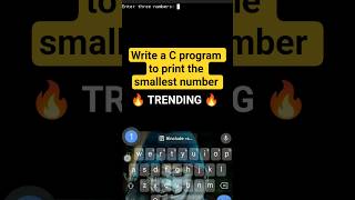 💻 Write a C Program to Print Smallest Number | C Programming Tutorial for Beginners #Cprogramming #C