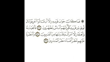 سورة النمل 17 القسم السابع عشر تكرار كيفي من .. فما كان جواب قومه إلا .. إلى .. مطر المنذرين