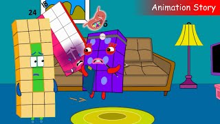 Animation Story Numberblocks 18 Is Sick Because Hes Eating Too Much Ice Cream