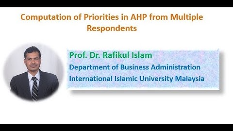 AHP multiple  Respondents