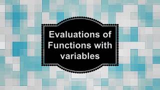 Evaluating functions with variables