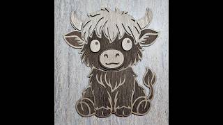 Layered Baby Highland Cow