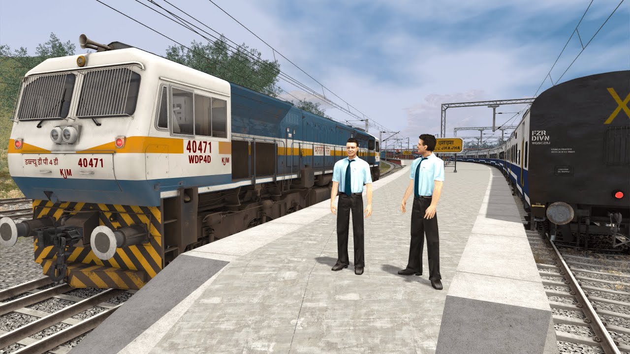 Shunting Duty of JAN SHATABDI Train by WDP4D #railway Train Simulator