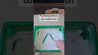 Fun Letter Practice with Shaving Cream #mom #classroommanagement #classroomsetup #diy