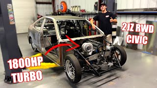 Our &quot;ProMod&quot; 2JZ Civic Gets a BIGGER Turbo!