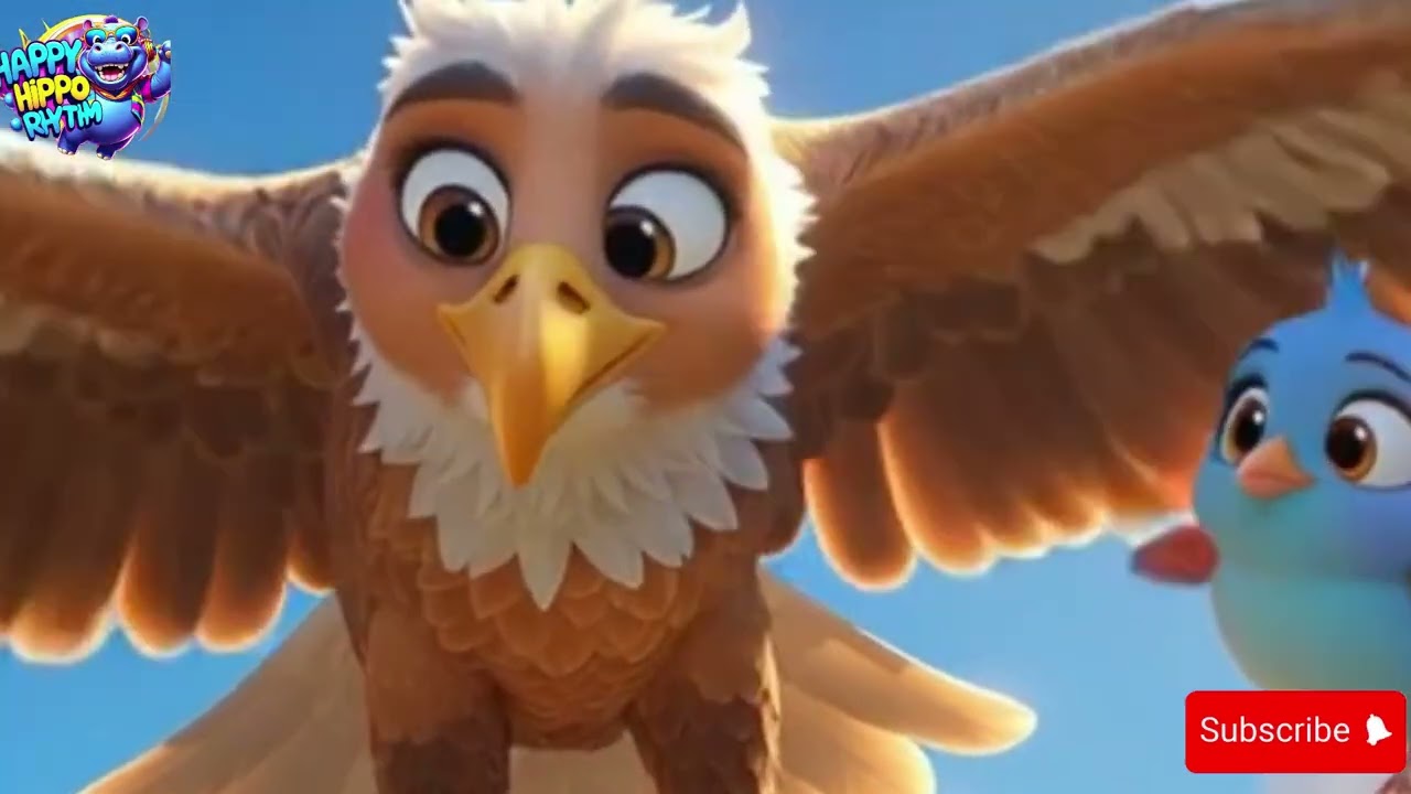 Tiny Sparrow Saves a Mighty Eagle |3D Cartoon Moral StoryHappy Hippo Rhythm 