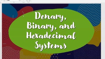 Lec# 2 ~ Ch 1 Binary Systems and Hexadecimal Part 2 of 2