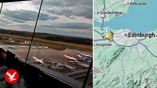 Radar shows Edinburgh Airport grinding to a halt as IT failure grounds flights