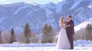 Winter Destination Wedding film in Sun Valley, Idaho Mountains