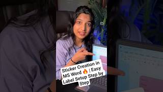 ✅️Sticker Creation in MS Word 🔥 | Easy Label Setup Step by Step#msword #stickerdesign #1million #1k