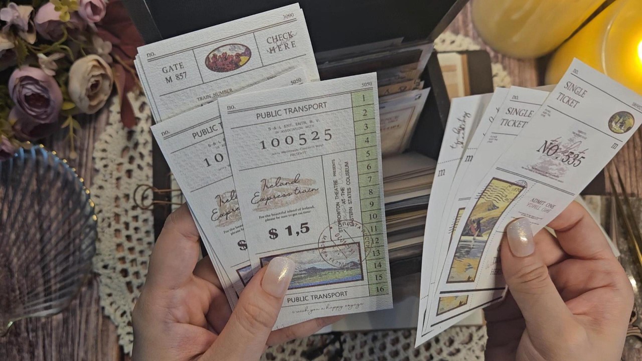 초록초록 빈티지🪴 ASMR Aesthetic Journaling #scrapbooking #collage