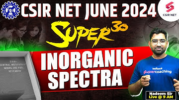 CSIR NET 2024 Chemistry | Inorganic Spectra CSIR NET | Inorganic Chemistry Questions | Nadeem Sir