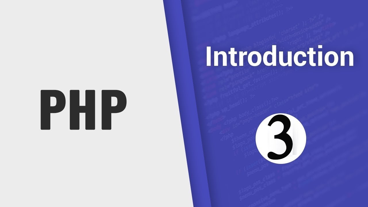 Lecture 1 | Introduction To PHP| Part 3 - YouTube