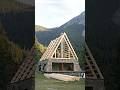 Scandinavian cabin in the Alpine mountains