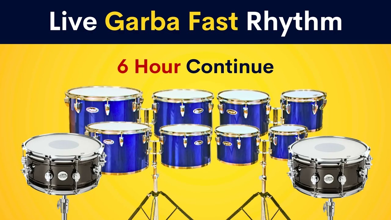 Live Garba Fast Rhythm | 6 Hour  Continue