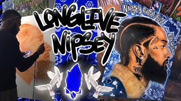 Nipsey Hussle Custom Airbrush Canvas