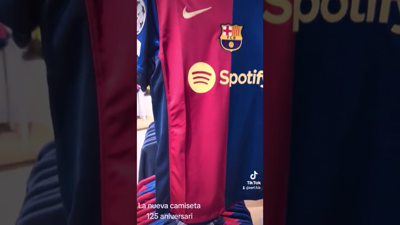 La nueva camiseta del FC Barcelona 2024/25 #fcbarcelona #futbol #barça #gavi