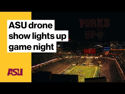 ASU drone show lights up game night: Arizona State University