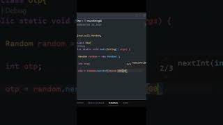 OTP generator in JAVA #javaprogramming #sahilharyana #coding #programming