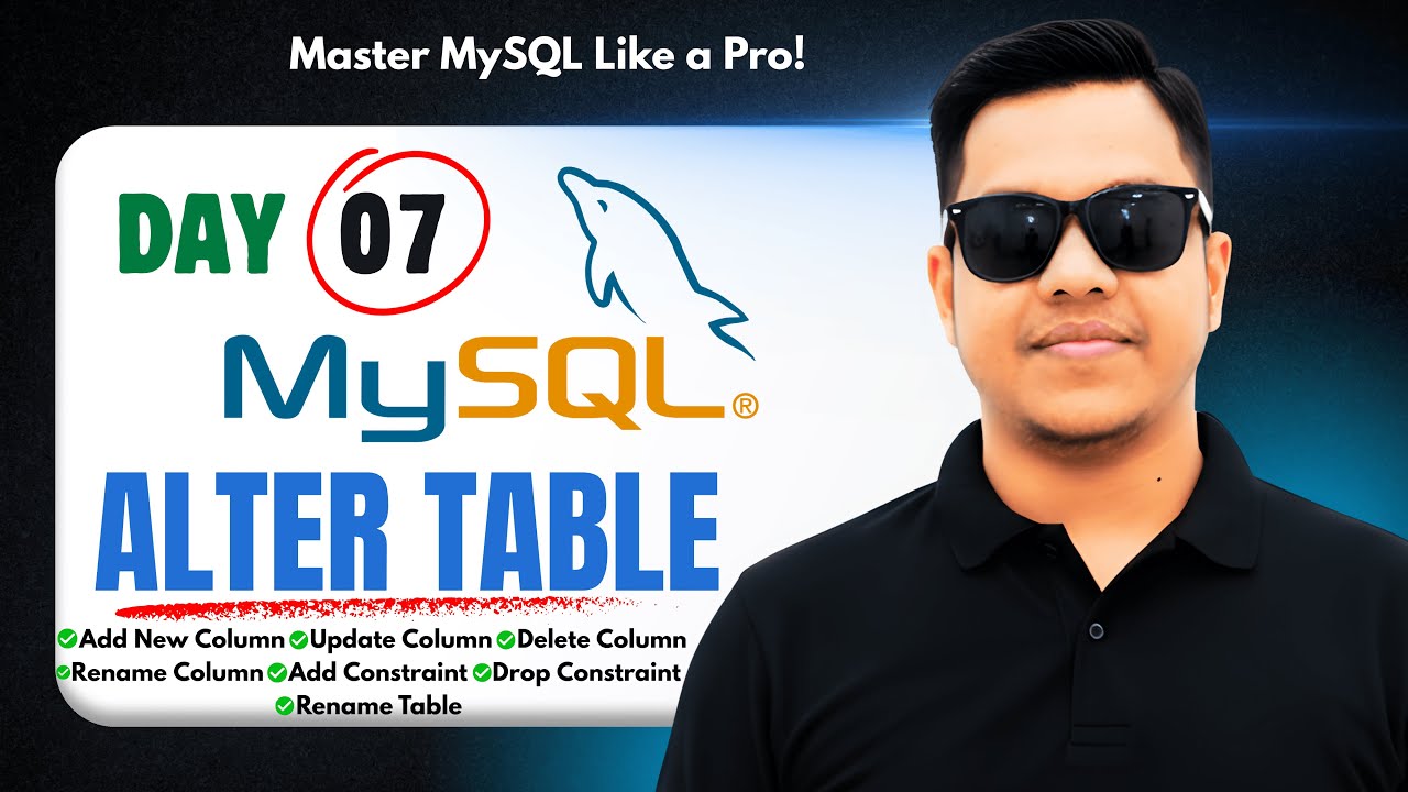 L7: ALTER TABLE in MySQL | ADD / DROP / MODIFY / RENAME Columns in SQL ...