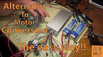 Alternator to motor conversion with Ebike controller.  THE EASY WAY